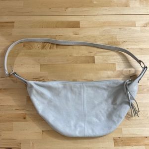 Leather Half Moon Shaped purse with Strap